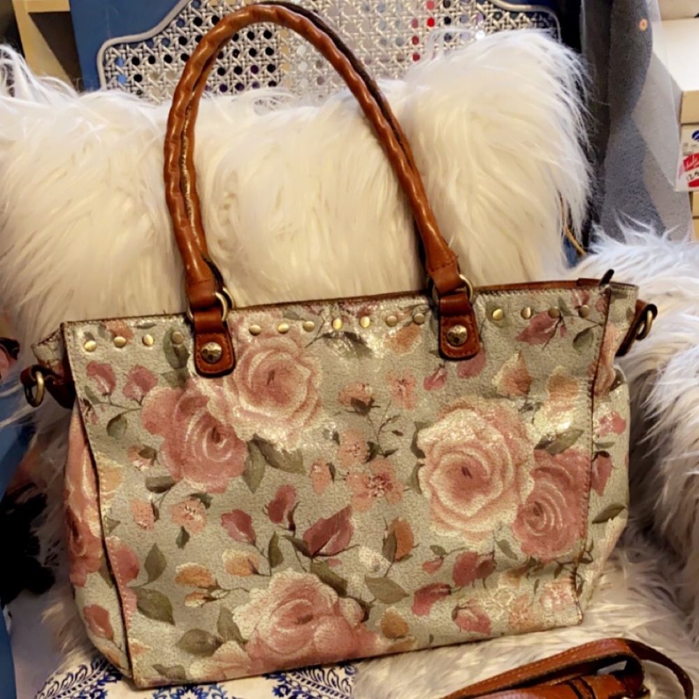 Patricia Nash Crackled Rose Collection Bag (rare)